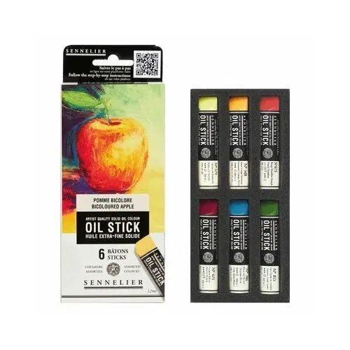 Sennelier Sztyfty olejne oil stick mini - bicoloured apple, 6 szt