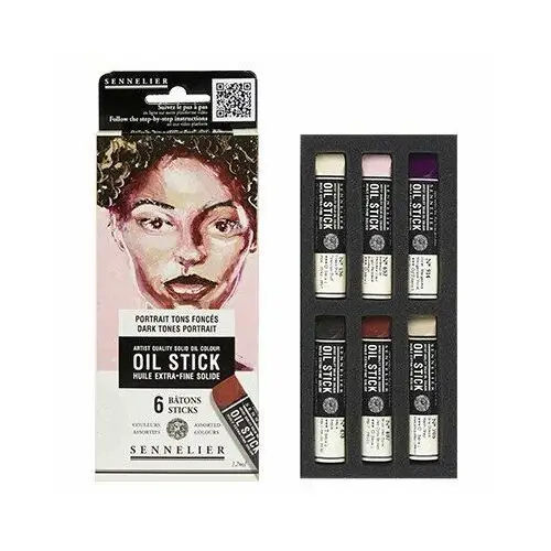 Sztyfty olejne Oil Stick Mini - Dark Tones Portrait, 6 szt