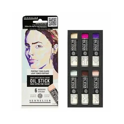 Sennelier Sztyfty olejne oil stick mini - light tones portrait, 6 szt