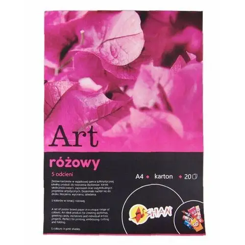 Blok kolorowy Art różowy Shan A4 20 ark
