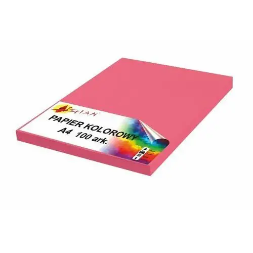 Shan Papier kolorowy a4 100g różowy malinowy 100 arkuszy