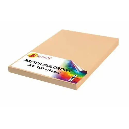 Papier kolorowy A4 120g brzoskwiniowy 100 arkuszy