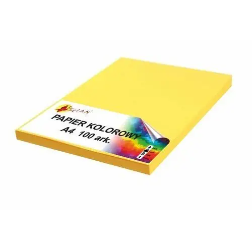 Papier kolorowy A4 80g żółty intensywny 100 arkuszy