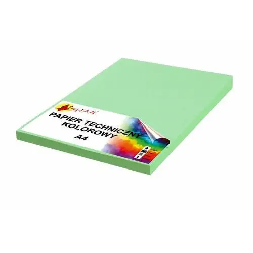 Papier techniczny A4 140g zielony pastelowy 50 arkuszy