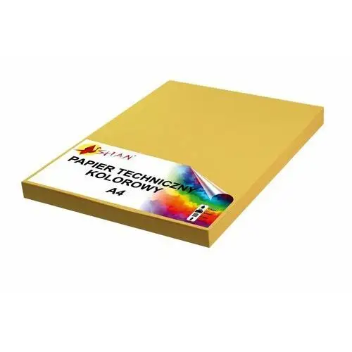 Shan Papier techniczny a4 180g żółty musztardowy 50 arkuszy