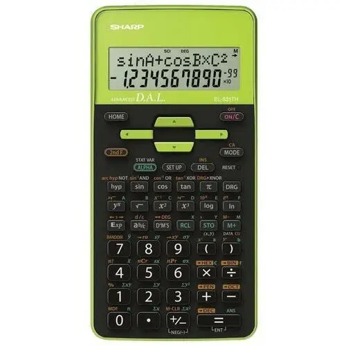 Sharp calculator scientific blister green el531thbgr