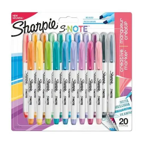 Zakreślacze Sharpie S-note Mix kolorów 20 szt. – 2139179