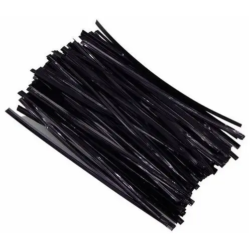 Siima Druciki w plastiku ozdobne czarne twist 100szt