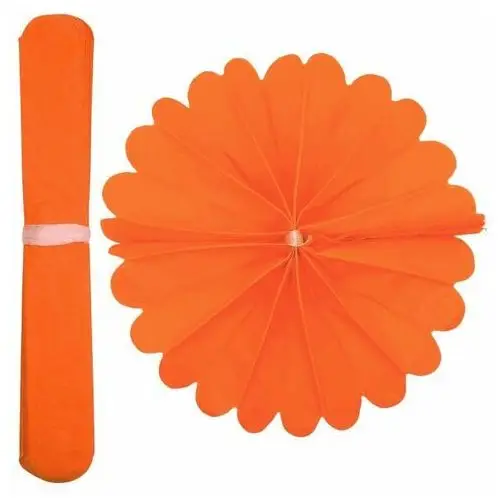 Pompon ozdobny z bibuły 24,5x36 cm pomarańczowy b Siima