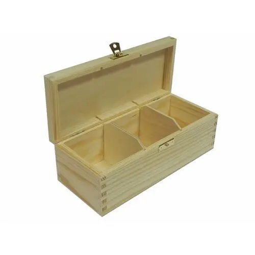 Pudełko drewniane na herbaty 3 ozdobne dekoracyjne Siima