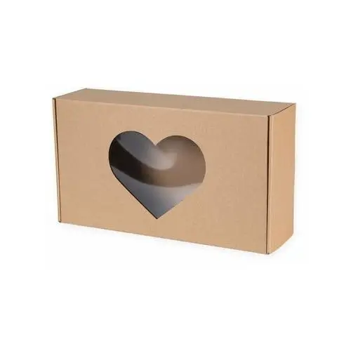 Pudełko fasonowe okienko serce 350x200x100mm Siima