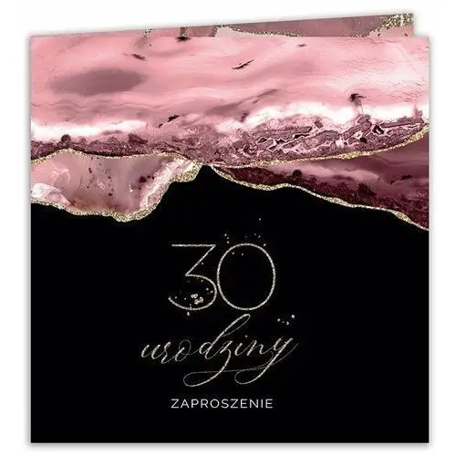 Sklepykoka Zaproszenia na 30 urodziny agat pink 10szt (+koperty)
