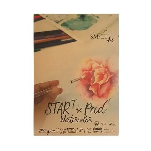 Blok do akwareli SM-LT Start Pad Watercolor A4 240 g 20 ark