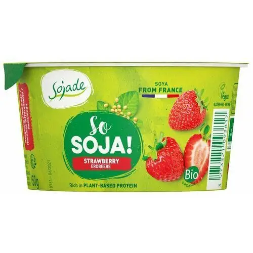 DESER SOJOWY TRUSKAWKOWY BEZGLUTENOWY BIO 150 g - SOJADE