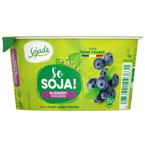 DESER SOJOWY Z BORÓWKAMI BEZGLUTENOWY BIO 150 g - SOJADE