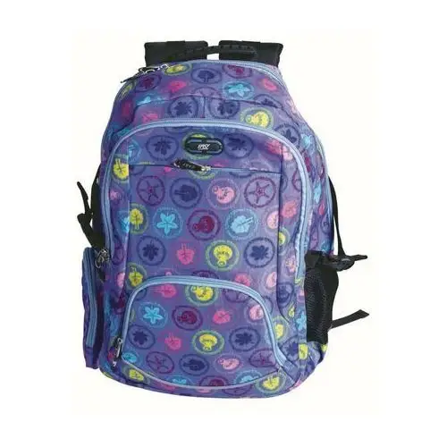 Plecak szkolny dla chłopca i dziewczynki fioletowy Spokey trzykomorowy, kolor fioletowy