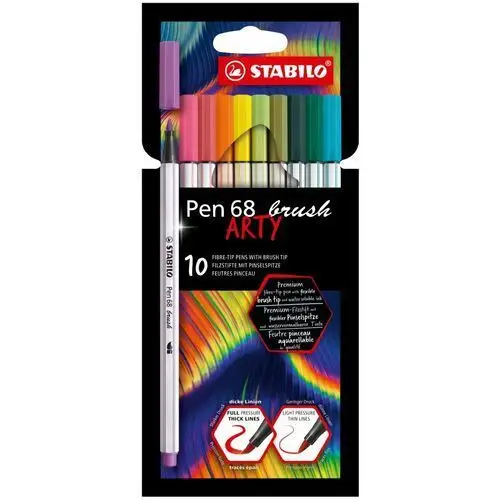 Flamaster STABILO Pen 68 brush etui kartonowe 10 szt. ARTY (nowe kolory ) 568/10-21-20