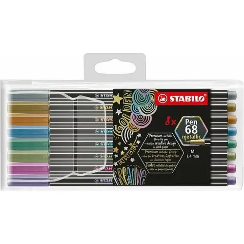 Flamastry Stabilo Pen 68 Metallic 8 kolorów