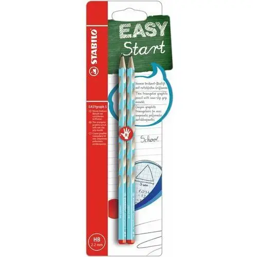Stabilo ołówek dla praworęcznych easygraph s blue hb 2 szt. Stabilo