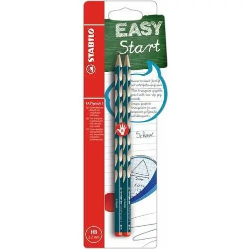 Ołówek dla praworęcznych easygraph s hb, 2 sztuki Stabilo