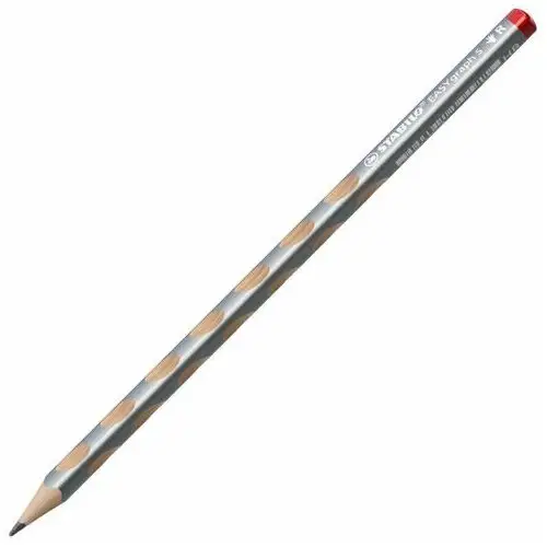 Ołówek z wypustkami dla leworęcznych srebrny Stabilo