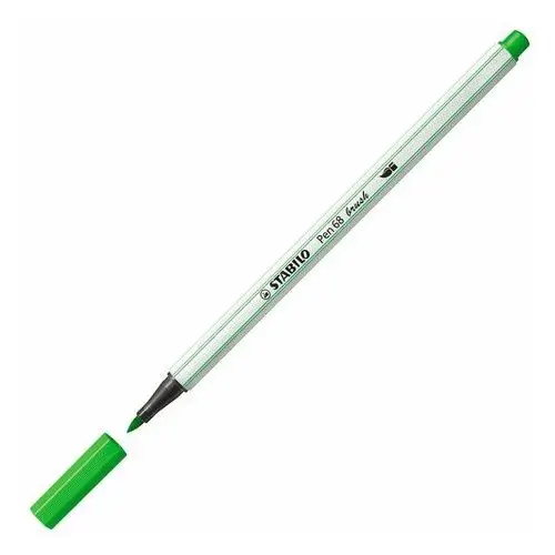 Pisak pen 68 brush zieleń liściowa, Stabilo