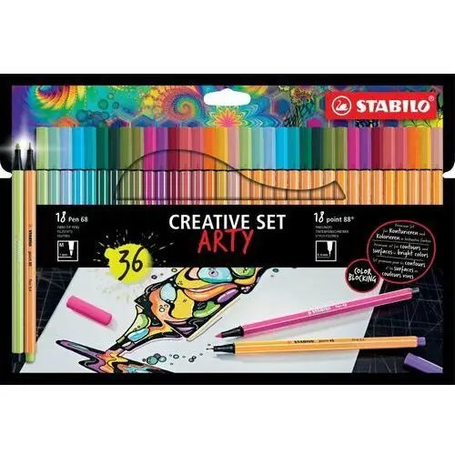 Stabilo, Zestaw kreatywny Creative Aaty Flamaster Pen 68 / Cienkopis point 88