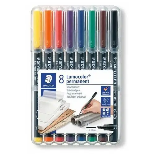 Staedtler Foliopisy kolorowe 8 szt permanentne b lumocolor