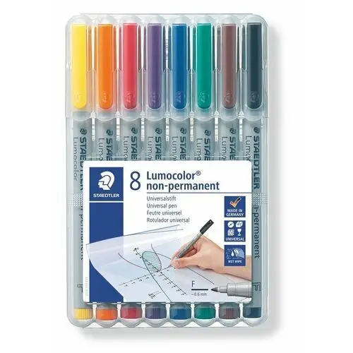 Staedtler Foliopisy kolorowe 8 szt zmywalne f lumocolor