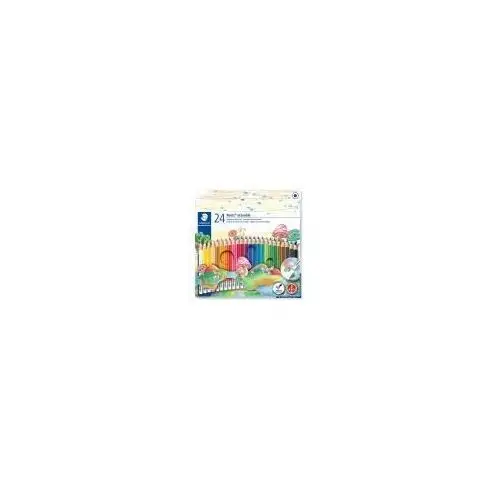 Staedtler Kredki ołówkowe noris club, sześciokątne, usuwalne, 24 kolory, z gumką