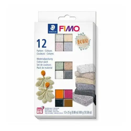 Zestaw masy termoutwardzalnej FIMO kolory Boho 12x25g Staedtler