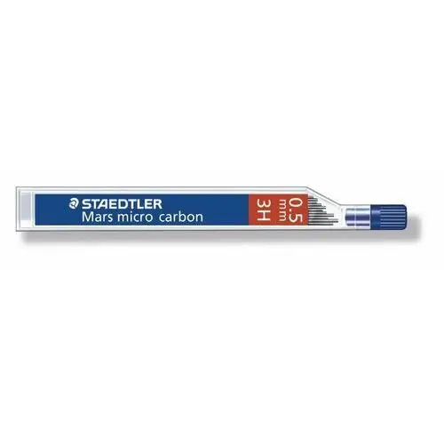 Staedtler,gdd grupa dystrybucyjna daccar Staedtler, grafity do ołówków mars micro carbon, 3h, 0.5 mm, 12 szt