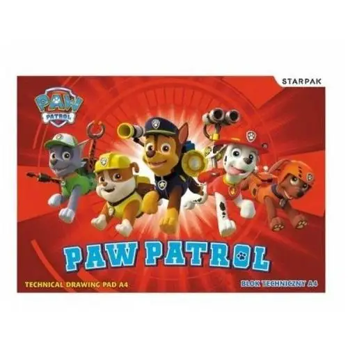 Blok techniczny a4, biały paw patrol Starpak