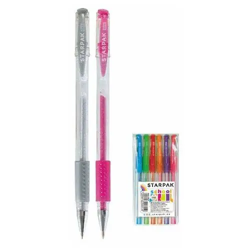 Długopisy brokatowe, 6 kolorów
