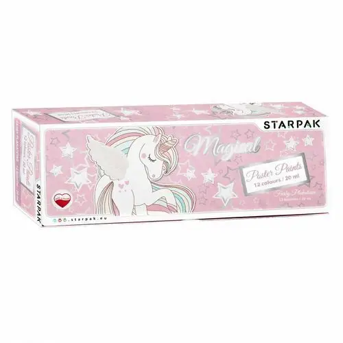 Starpak Farby plakatowe 12kolorów 20ml. unicorn 472915