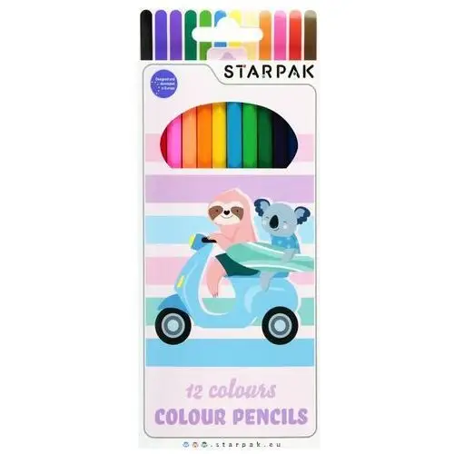 Kredki ołówkowe 12 kolorów koala 536290 Starpak