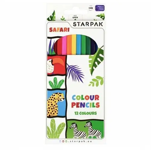 Starpak , kredki ołówkowe 12 kolorów safari 501767