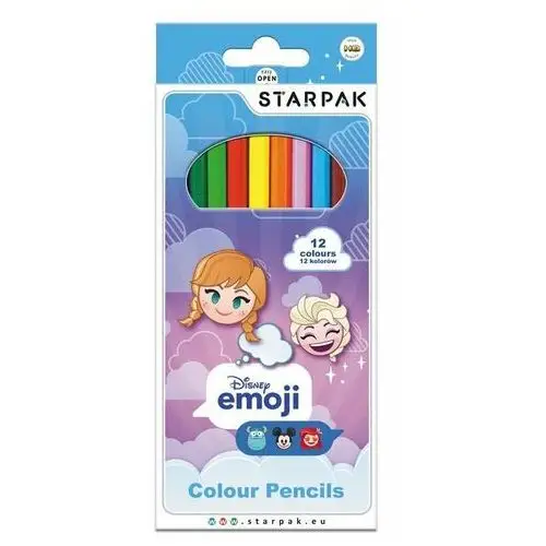 Starpak Kredki ołówkowe, emoji, 12 kolorów
