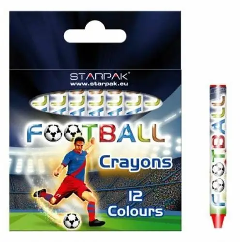 Starpak Kredki woskowe, football, 12 kolorów