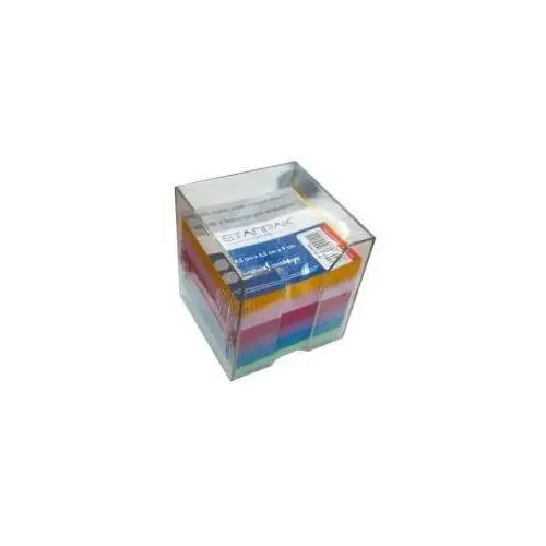 Starpak Kubik plastikowy z kolorowymi karteczkami 85x85x90 mm