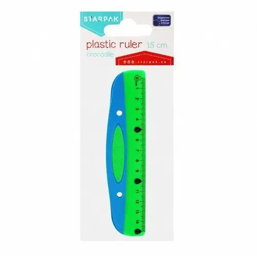 Starpak Linijka plastikowa 15 cm granatowo/zielona pbh 470968