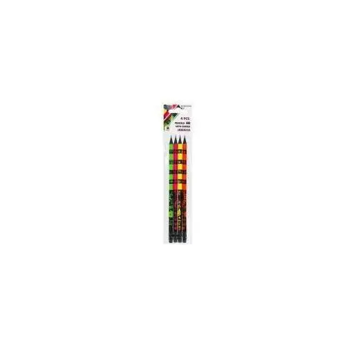 Starpak ołówek z gumką jamajka 4 szt