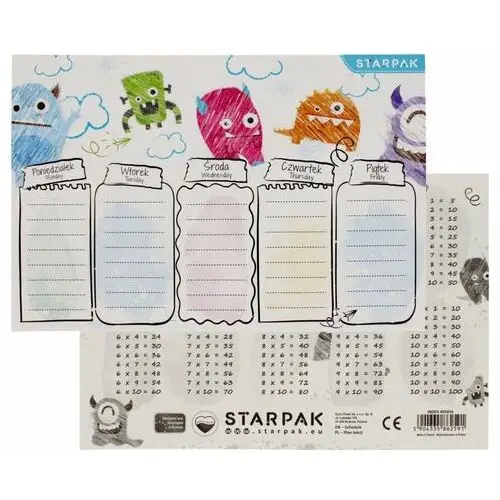 Starpak Plan lekcji monster 495016