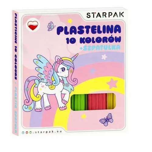 Plastelina 10 kolorów falista ze szpatułką Unicorn STARPAK 536881