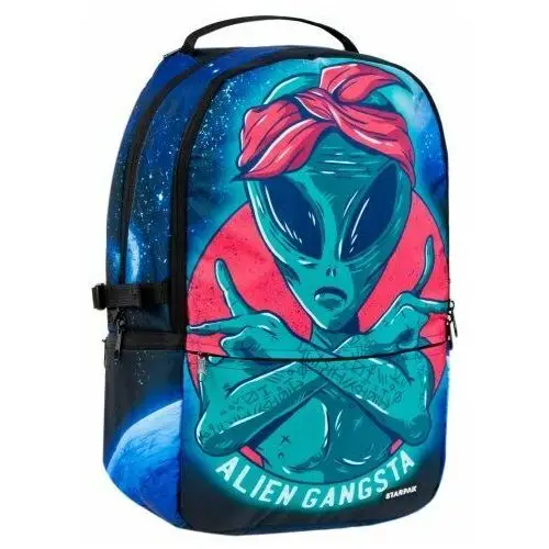 Plecak szkolny dla chłopca niebieski alien gangsta jednokomorowy Starpak