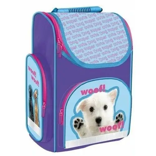 Plecak szkolny dla dziewczynki fioletowy pies jednokomorowy Starpak