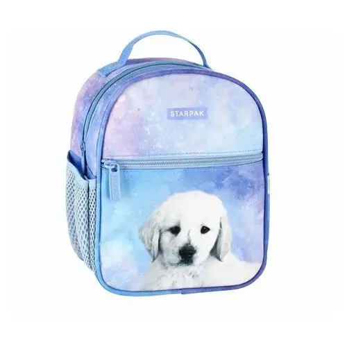 Plecak szkolny dla dziewczynki jasnoniebieski pies jednokomorowy Starpak