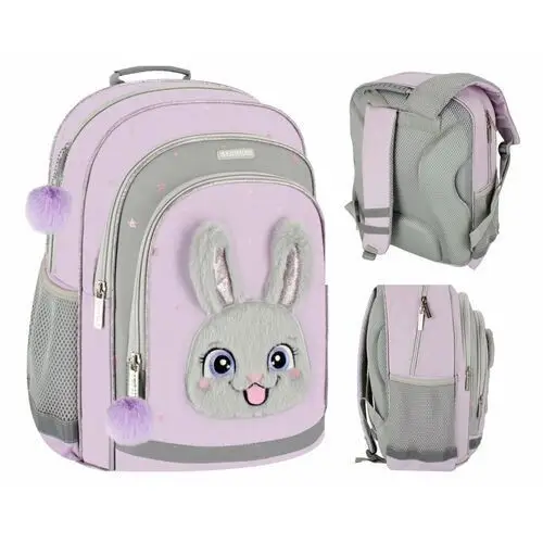 Plecak szkolny Królik lila plusz STARPAK dla dziewczynki klasa 1-3