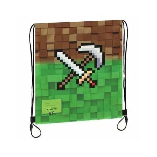 Worek gimnastyczny Starpak Pixel Game Kilof miecz