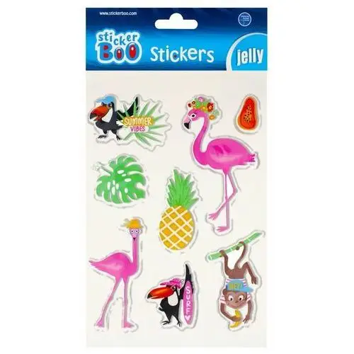 Stickerboo-naklejki Naklejki 15x20 cm żelowe flamingi sticker boo 493724